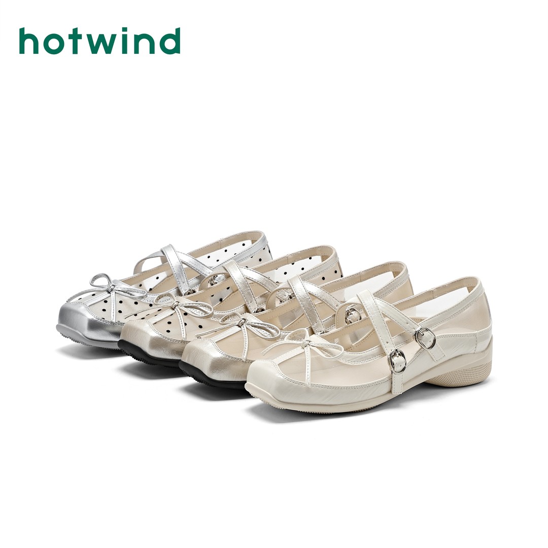 Hotwind/热风2026新款百搭简约浅口休闲鞋单鞋法式软底玛丽珍鞋女主图