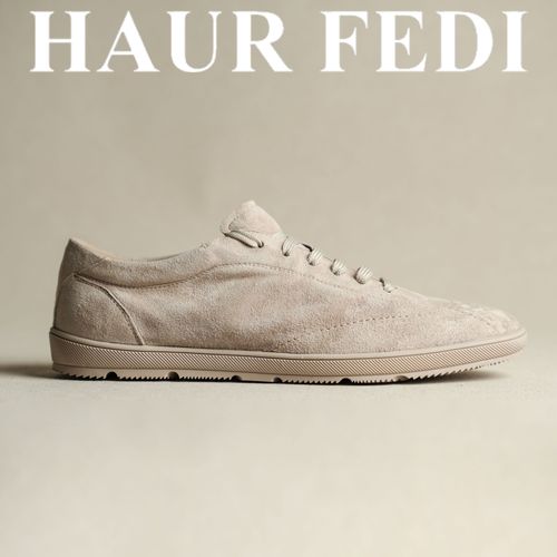 HAUR FEDI/豪雅芬迪男士夏季百搭轻便老钱风低帮系带休闲德训鞋主图