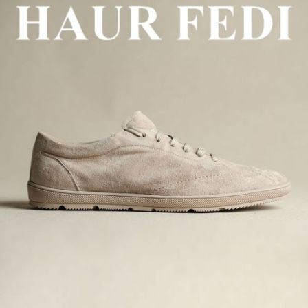 HAUR FEDI/豪雅芬迪男士夏季百搭轻便老钱风低帮系带休闲德训鞋