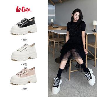 Lee Cooper 【清透琉璃】厚底休闲鞋2025小个子增高复古水钻松糕鞋主图