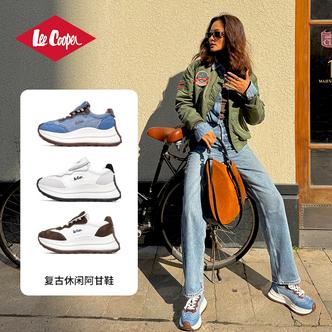Lee Cooper 2024冬季新款女鞋牛仔翻盖厚底增高阿甘鞋运动休闲鞋主图