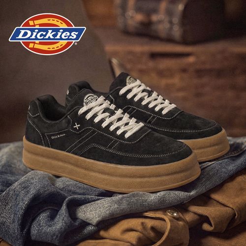 Dickies2026夏季新款美式复古风黑生胶板鞋低帮透气增高休闲男鞋主图