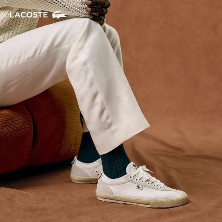 【王一博同款】LACOSTE法国鳄鱼男鞋春夏时尚休闲帆布鞋|49CMA0035