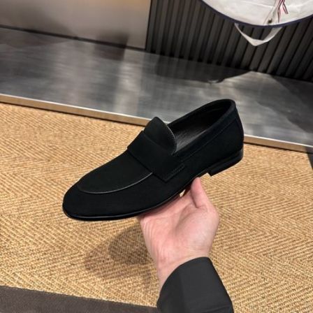 男士透气一脚蹬休闲乐福皮鞋韩版百搭