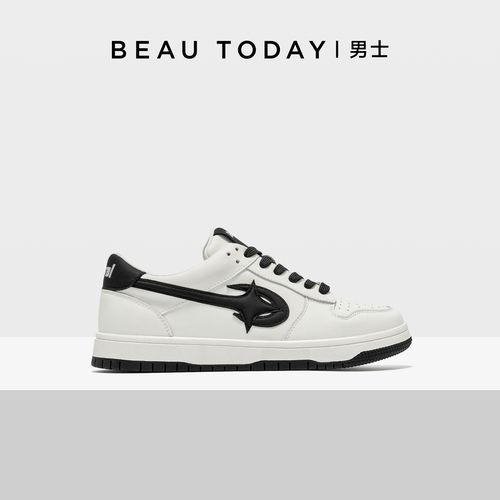 BeauToday【OG联名—星月系列】男款拼色休闲板鞋潮流百搭透气真皮夏主图