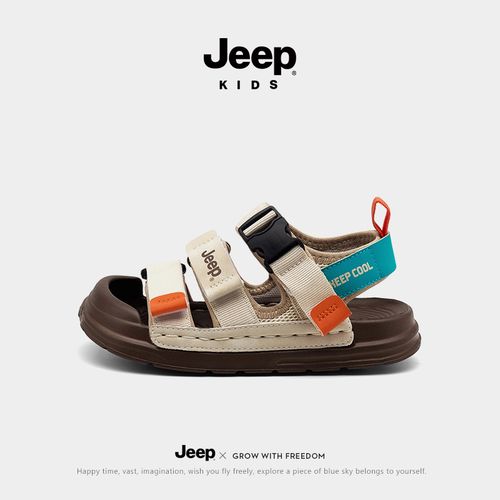 jeep儿童沙滩鞋凉鞋夏季包头户外运动涉水鞋厚底轻便软底透气主图