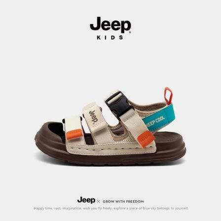 jeep儿童沙滩鞋凉鞋夏季包头户外运动涉水鞋厚底轻便软底透气