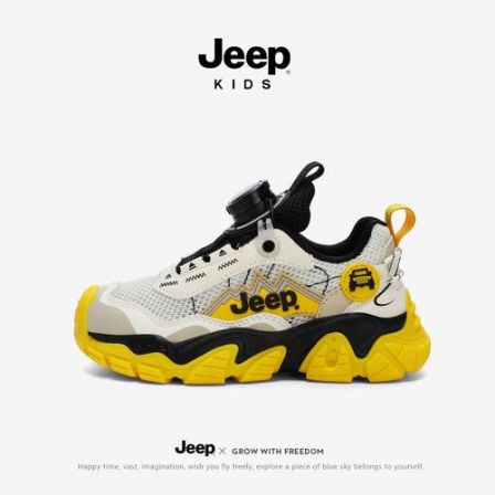 jeep儿童运动鞋单网男童鞋2026夏季新款时尚男孩老爹鞋防滑跑步鞋