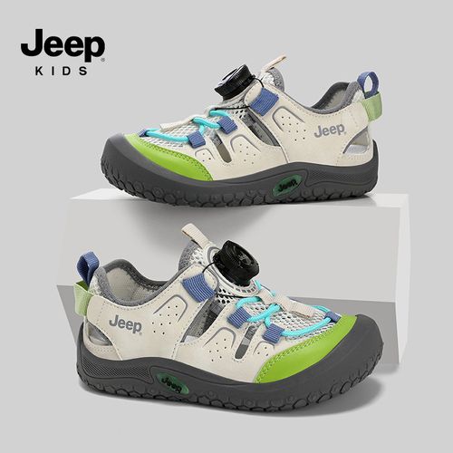 jeep儿童凉鞋男童2026新款夏季外穿防滑软底运动溯溪鞋女童沙滩鞋主图
