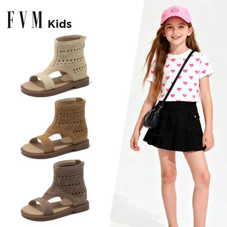 FVM女童鞋子儿童公主女童凉鞋2026新款夏季夏款软底罗马大童女孩