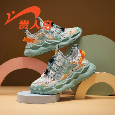贵人鸟男童鞋单网鞋夏季2026新款一脚蹬运动鞋夏款透气防滑跑步鞋
