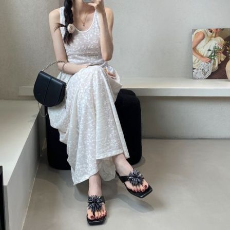 拖鞋夹趾新款烟花设计人字拖搭配裙子凉鞋GF