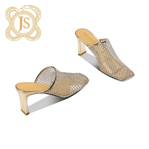已开价，1195L6617气质白色百搭女士夏季时尚欧美方头粗跟包头拖鞋主图