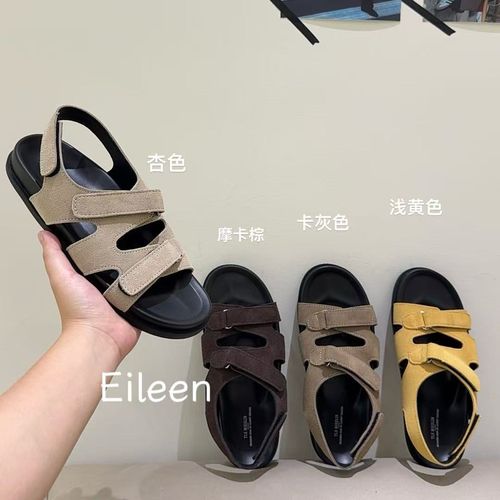 超火休闲勃肯凉鞋女款2026新款夏季厚底网红罗马鞋子 A158-6主图