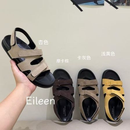 超火休闲勃肯凉鞋女款2026新款夏季厚底网红罗马鞋子 A158-6