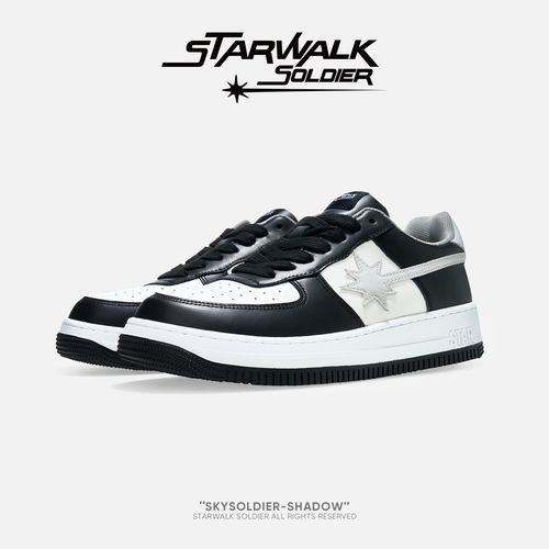 STARWALK SOLDIER黑白灰流星鞋拼色时尚潮夏季休闲星星鞋男女同款主图