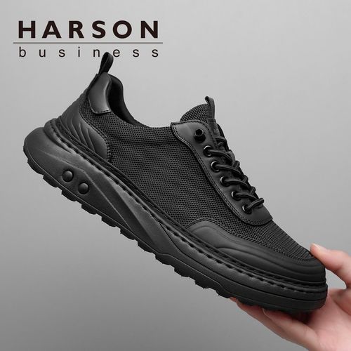 Harson/哈森夏季2026新款运动网鞋一脚蹬网面鞋子套脚休闲鞋男主图
