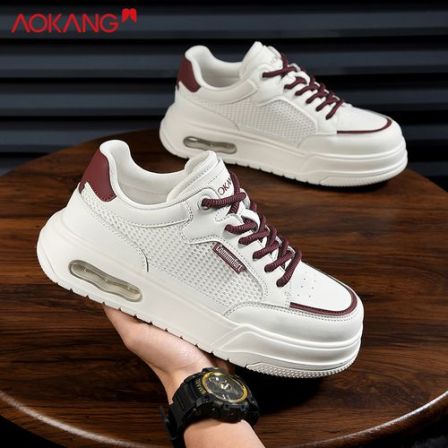 Aokang/奥康2026春季时尚粉彩风透气增高运动休闲板鞋开车鞋男鞋