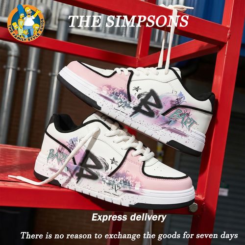 THESIMPSONS鞋子爆款2026新款男鞋创意印花休闲百搭通勤滑板鞋主图