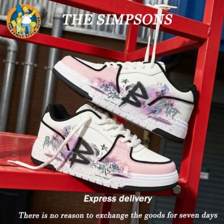THESIMPSONS鞋子爆款2026新款男鞋创意印花休闲百搭通勤滑板鞋