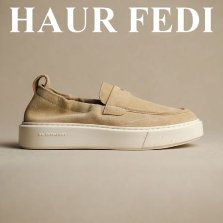 HAUR FEDI/豪雅芬迪男士春夏透气轻便百搭老钱风一脚蹬休闲乐福鞋