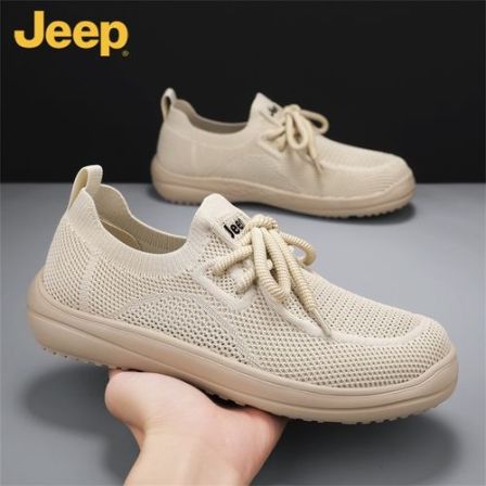JEEP吉普2026新款夏季透气布鞋薄款镂空网鞋网面运动潮流休闲板鞋