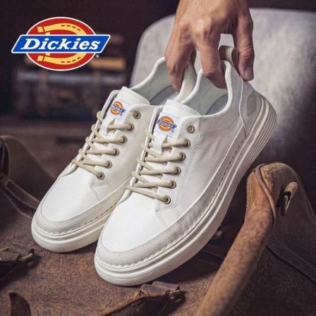 Dickies2026夏季透气舒适百搭复古板鞋新款低帮休闲鞋男士小白鞋