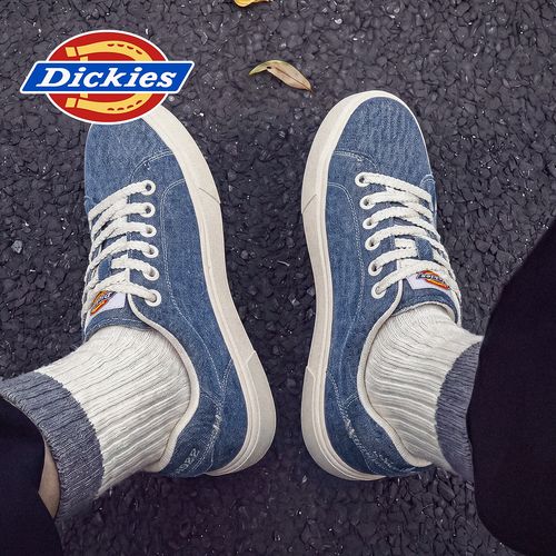 Dickies丹宁牛仔潮流百搭板鞋男2026新款轻薄透气舒适低帮休闲鞋主图