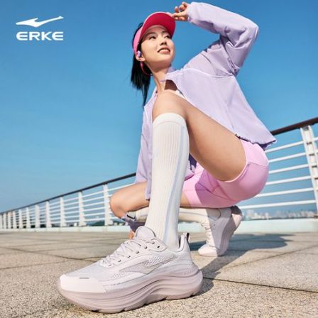 云动2丨鸿星尔克轻质增高跑鞋女鞋有氧慢跑缓震回弹运动鞋跳绳鞋
