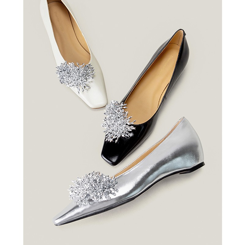 【Shoemaker Queen】法式浪漫烟花鞋 内增高3.5cm方头气质单鞋主图