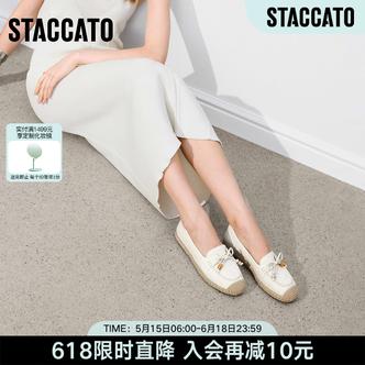 思加图2026春季新款复古渔夫鞋大麦鞋一脚蹬平底鞋单鞋女9UA28AA6主图