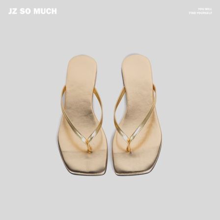 金子/JZ SO MUCH【人字拖】简约夹脚方头海边度假人字平底凉拖
