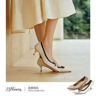 73hours女鞋温柔回应2025秋季新款气质尖头高跟鞋女不累脚单鞋子主图