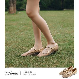 【达人】73hours女鞋一抹明亮2026春季法式高级玛丽珍鞋网面单鞋