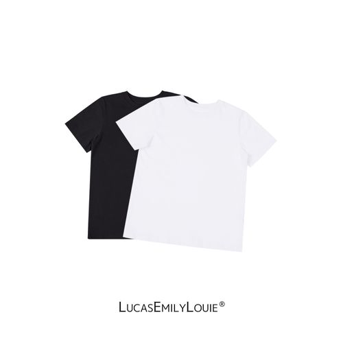 LucasEmilyLouie极简时尚休闲百搭纯色童素T短袖2630501主图