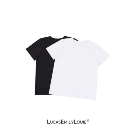 LucasEmilyLouie极简时尚休闲百搭纯色童素T短袖2630501
