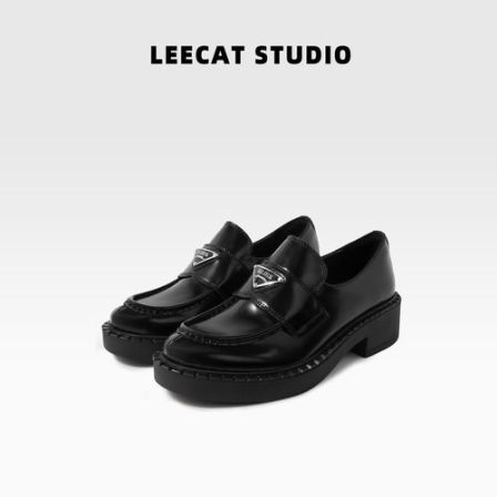 LeeCat Studio | 2026新款厚底增高乐福鞋英伦风一脚蹬W2410256