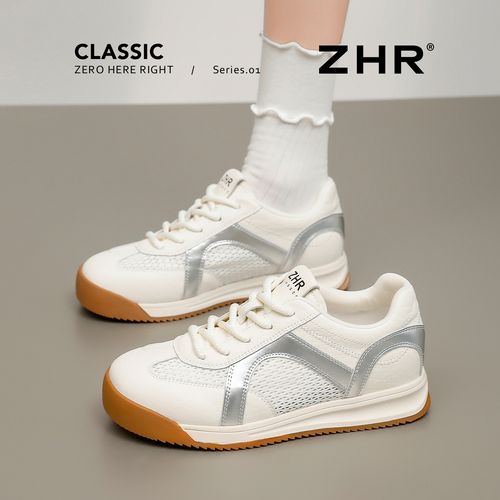 ZHR/则则增高德训鞋女2026夏季新款爆款网面透气厚底多巴胺小白鞋主图