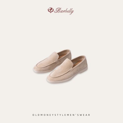 Barbelly娜先生「老钱限定」高定羊皮休闲一脚蹬男士乐福鞋XN80841主图