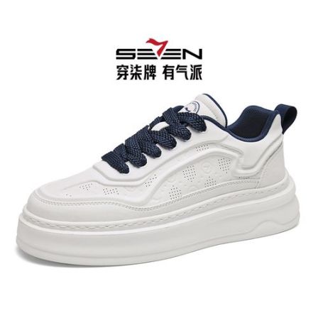 seven7/柒牌柒牌正品男鞋夏季透气板鞋增高时尚百搭印花休闲鞋