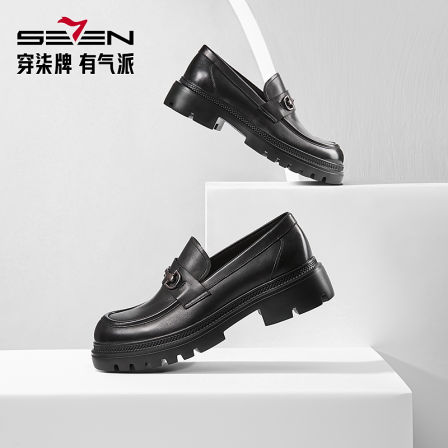 柒牌男士2025新款低帮皮鞋商务时尚休闲男鞋一脚蹬春季小皮鞋