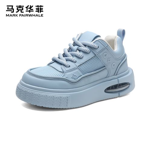 马克华菲2026潮流气垫夏季新款百搭透气厚底增高时尚休闲板鞋主图
