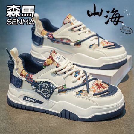 男鞋夏季透气潮流百搭休闲小众板鞋青少年运动软底增高小白鞋