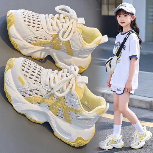 女童包头凉鞋2026夏季新款儿童鞋子中大童运动鞋透气镂空网鞋软底主图