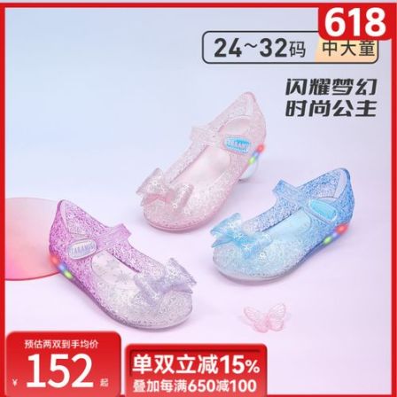 夏季包头时装凉鞋公主凉鞋软底水晶鞋洞洞鞋T12X5B7187