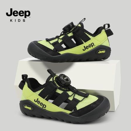 jeep男童运动凉鞋2026新款夏季户外软底防滑儿童溯溪鞋女童沙滩鞋
