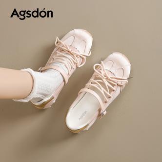 /奥古狮登粉色玛丽珍女鞋2026新款夏季厚底增高今年流行运动单鞋Q