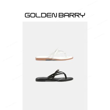 GOLDENBARRY高级感金属锁扣人字拖鞋646091