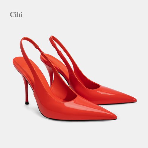 Cihi 高浓度美学 利落锐角尖头视觉冲击力浅口高跟单鞋主图