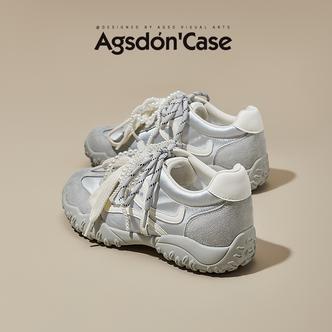 奥古狮登德训鞋女款2025秋季休闲单鞋时尚百搭软底平跟阿甘鞋xx